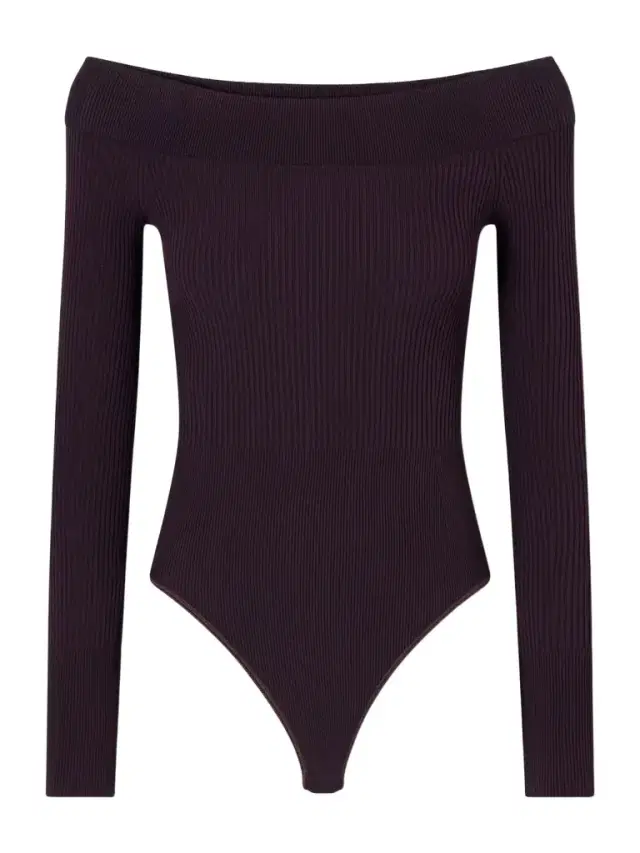 Alaïa Off-the-shoulder Ribbed-knit Bodysuit