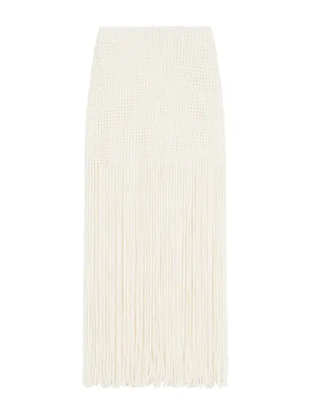 Alaïa Knitted Fringed Midi Skirt