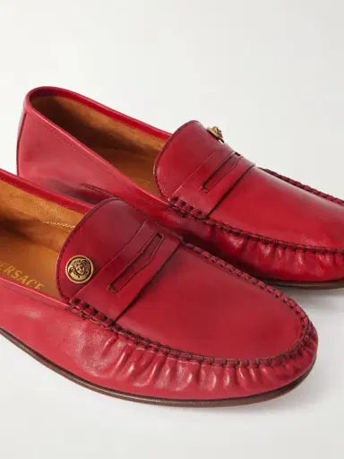 Versace Embellished Leather Loafers | Thumbnail 5 Versace Embellished Leather Loafers | Thumbnail 5