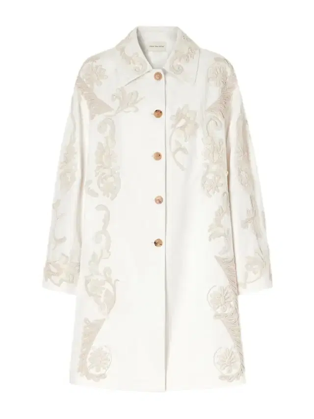 Embroidered Cotton-canvas Coat