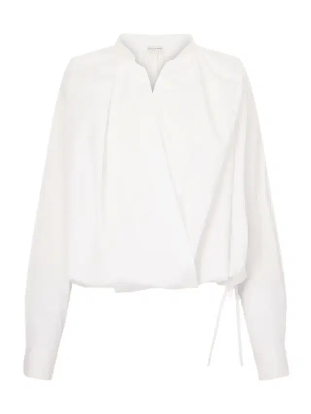 Cotton-poplin Wrap Shirt