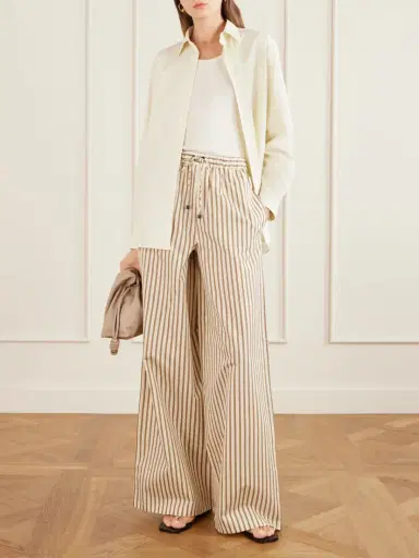 Max Mara Striped Cotton And Silk-blend Pants | Thumbnail 2