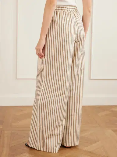 Max Mara Striped Cotton And Silk-blend Pants | Thumbnail 3