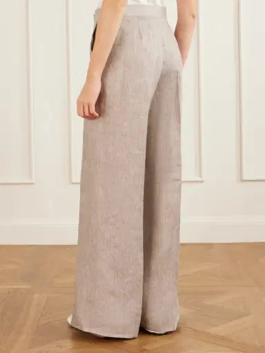 Max Mara Deserto Linen Wide-leg Pants | Thumbnail 3 Max Mara Deserto Linen Wide-leg Pants | Thumbnail 3