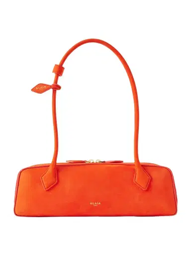 Alaïa Le Teckel Medium Nubuck Shoulder Bag | Thumbnail 1 Alaïa Le Teckel Medium Nubuck Shoulder Bag | Thumbnail 1