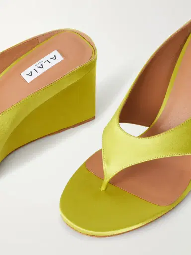 Alaïa Tong 75 Satin Wedge Sandals | Thumbnail 5