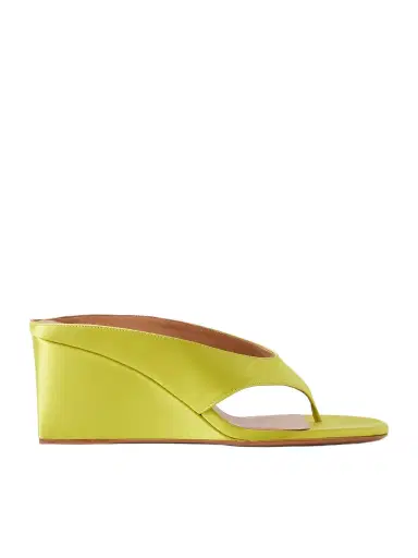 Alaïa Tong 75 Satin Wedge Sandals | Thumbnail 1