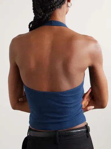 Nili Lotan Britt Ribbed Cotton-jersey Halterneck Top | Thumbnail 3 Nili Lotan Britt Ribbed Cotton-jersey Halterneck Top | Thumbnail 3
