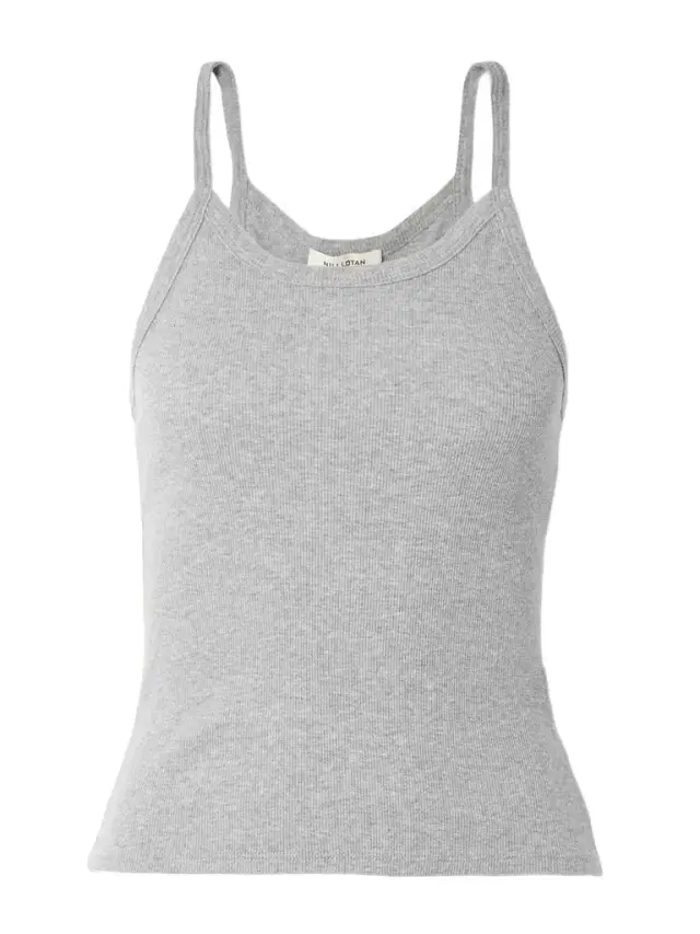 Nili Lotan Loretta Ribbed Cotton-jersey Tank