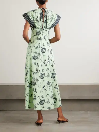 Rosie Assoulin Push Me To The Edge Paneled Printed Cotton-poplin Maxi Dress | Thumbnail 3
