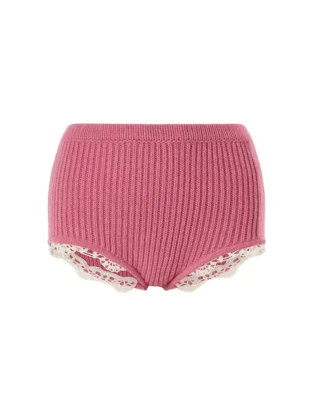 Crochet-trimmed Knitted Cashmere Shorts