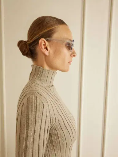 Alaïa Lettering Round-frame Acetate Sunglasses | Thumbnail 4