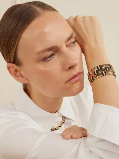 Roxanne Assoulin The Touch Of Midnight Set Of Three Gold-tone Cubic Zirconia Bracelets | Thumbnail 5 Roxanne Assoulin The Touch Of Midnight Set Of Three Gold-tone Cubic Zirconia Bracelets | Thumbnail 5
