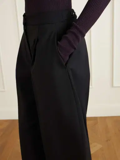 Alaïa Pleated Wool-blend Gabardine Tapered Pants | Thumbnail 4 Alaïa Pleated Wool-blend Gabardine Tapered Pants | Thumbnail 4
