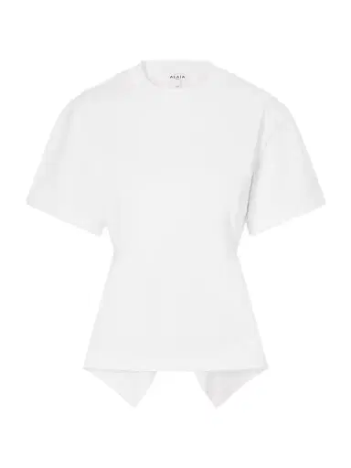 Alaïa Pleated Cotton-jersey T-shirt | Thumbnail 1 Alaïa Pleated Cotton-jersey T-shirt | Thumbnail 1