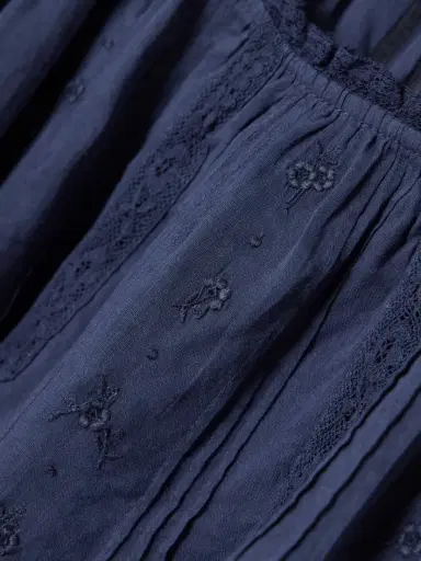 DÔEN Frederica Lace-trimmed Organic Cotton-voile Blouse | Thumbnail 4 DÔEN Frederica Lace-trimmed Organic Cotton-voile Blouse | Thumbnail 4