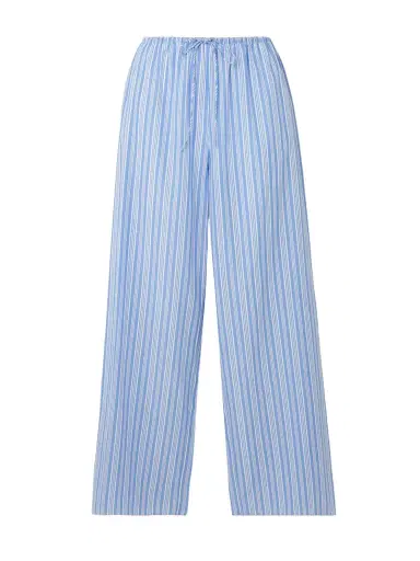 DÔEN Lavona Striped Organic Cotton Straight-leg Pants | Thumbnail 1 DÔEN Lavona Striped Organic Cotton Straight-leg Pants | Thumbnail 1