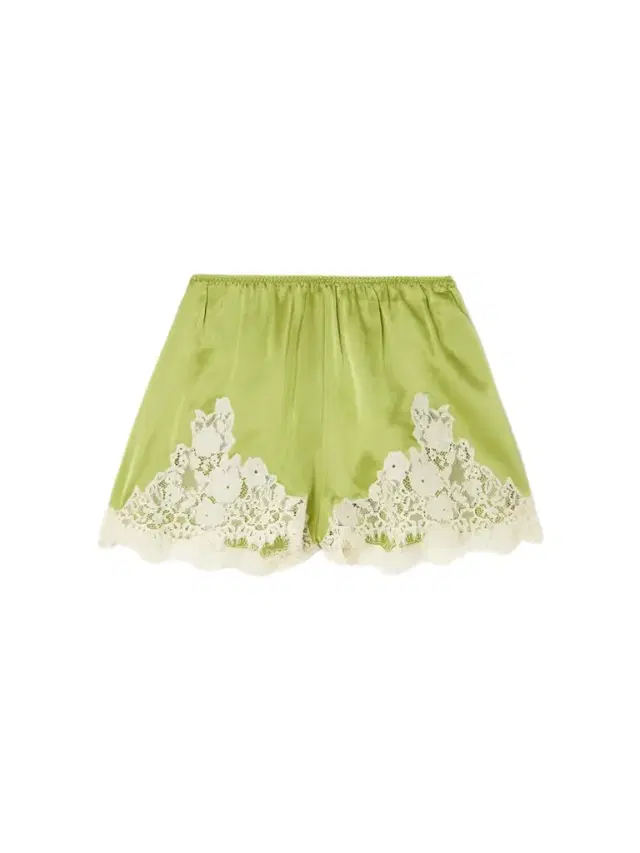 DÔEN Iona Lace-trimmed Silk-satin Shorts