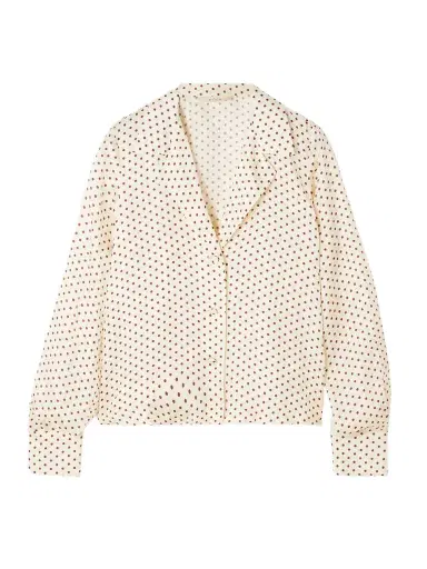 DÔEN Elene Polka-dot Silk-blend Twill Blouse | Thumbnail 1 DÔEN Elene Polka-dot Silk-blend Twill Blouse | Thumbnail 1