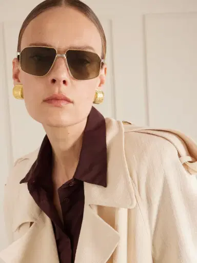 Jacques Marie Mage Jagger Aviator-style Gold-tone Sunglasses | Thumbnail 2