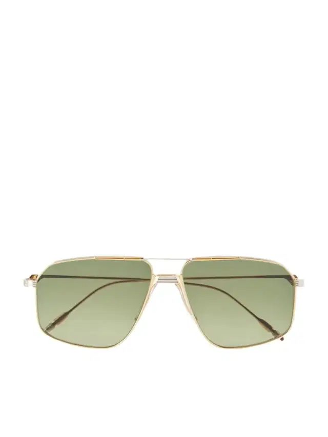 Jacques Marie Mage Jagger Aviator-style Gold-tone Sunglasses