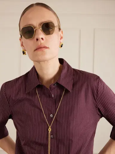 Jacques Marie Mage Verlaine Round-frame Gold-tone Sunglasses | Thumbnail 2