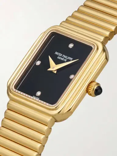 Stephanie Windsor + Patek Philippe Vintage 1980s Gondolo 22mm Automatic 18-karat Gold, Onyx And Diamond Watch, Ref. No. 4429/001 (fits Up To 6" Wrist) | Thumbnail 3 Stephanie Windsor + Patek Philippe Vintage 1980s Gondolo 22mm Automatic 18-karat Gold, Onyx And Diamond Watch, Ref. No. 4429/001 (fits Up To 6" Wrist) | Thumbnail 3