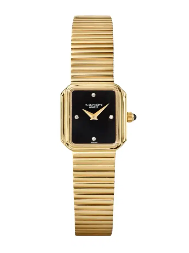 + Patek Philippe Vintage 1980s Gondolo 22mm Automatic 18-karat Gold, Onyx And Diamond Watch, Ref. No. 4429/001 (fits Up To 6" Wrist)