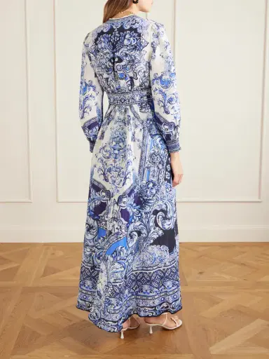 Camilla Crystal-embellished Printed Linen And Silk-blend Maxi Dress | Thumbnail 3