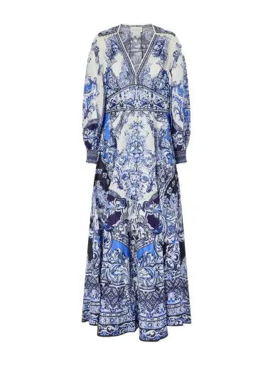 Camilla Crystal-embellished Printed Linen And Silk-blend Maxi Dress | Thumbnail 1