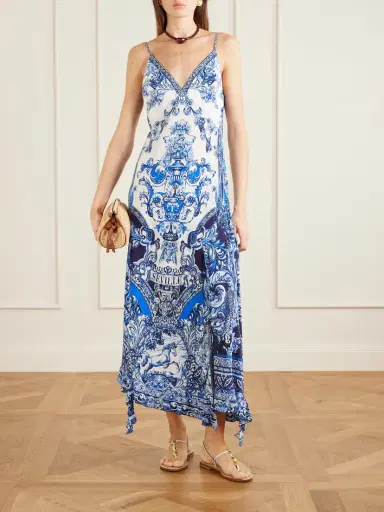 Camilla Crystal-embellished Printed Silk Midi Dress | Thumbnail 2 Camilla Crystal-embellished Printed Silk Midi Dress | Thumbnail 2