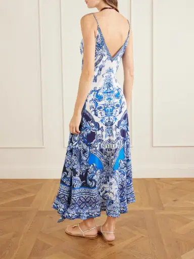Camilla Crystal-embellished Printed Silk Midi Dress | Thumbnail 3 Camilla Crystal-embellished Printed Silk Midi Dress | Thumbnail 3
