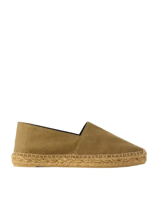 Embroidered Canvas Espadrilles