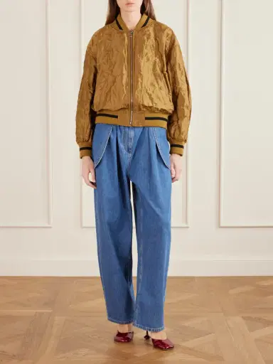 Loewe Anagram Crinkled Satin-twill Bomber Jacket | Thumbnail 2 Loewe Anagram Crinkled Satin-twill Bomber Jacket | Thumbnail 2