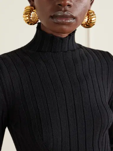 Alaïa Gold-tone Hoop Earrings | Thumbnail 2
