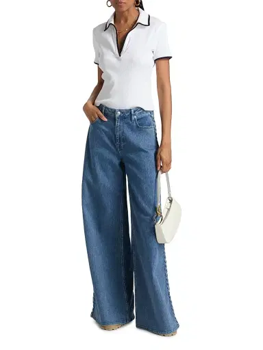 Simkhai Women's Booker Braided Relaxed-Fit Jeans - Bondi - Size 24 | Thumbnail 2 Simkhai Women's Booker Braided Relaxed-Fit Jeans - Bondi - Size 24 | Thumbnail 2
