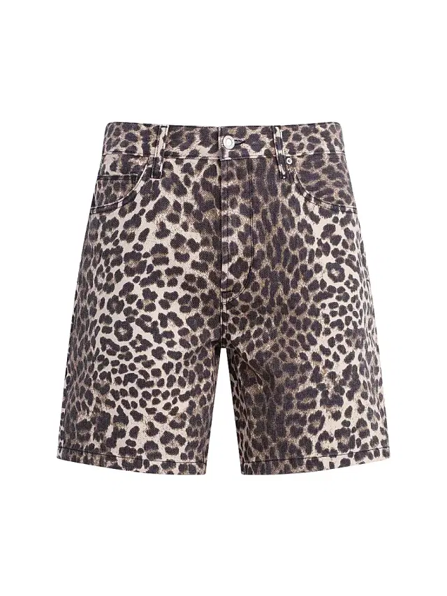 Men's Clint Cheetah-Print Denim Shorts - Cheetah