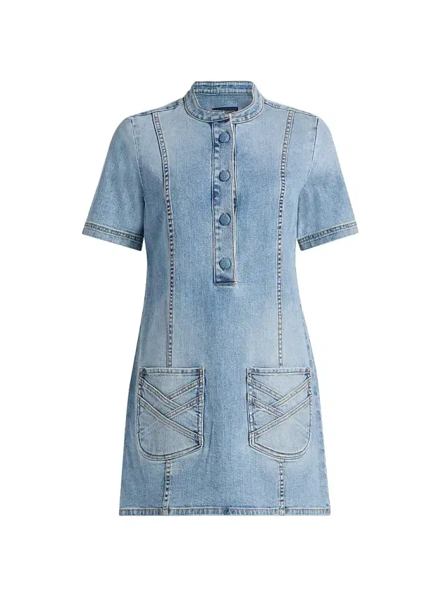 Ramy Brook Women's Braid Skylar Denim Minidress - Light Wash