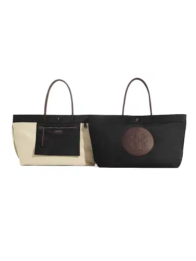 Tory Burch Women's Ella Logo Reversible Tote Bag - Black | Thumbnail 7 Tory Burch Women's Ella Logo Reversible Tote Bag - Black | Thumbnail 7