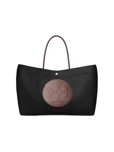 Tory Burch Women's Ella Logo Reversible Tote Bag - Black | Thumbnail 1 Tory Burch Women's Ella Logo Reversible Tote Bag - Black | Thumbnail 1