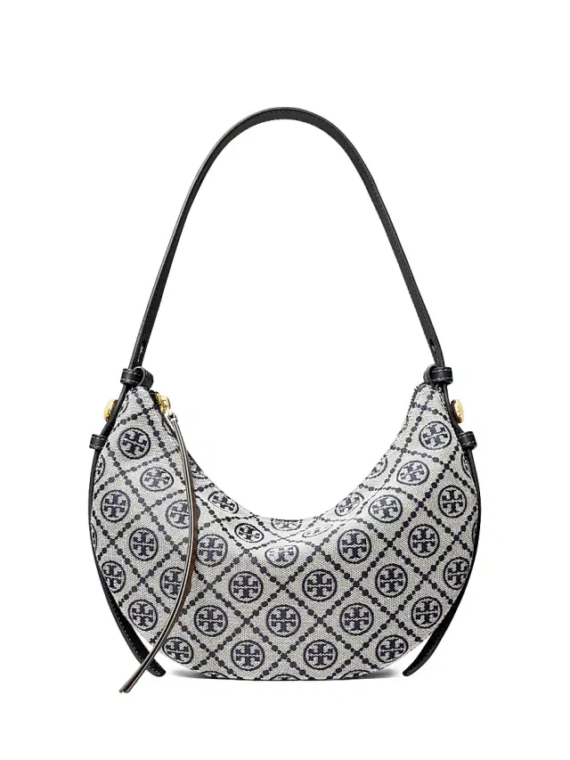 Tory Burch Women's Romy Monogram Half-Moon Shoulder Bag - Tory Navy