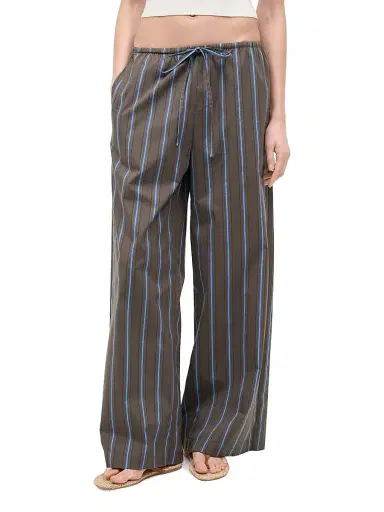 Staud Women's Mateo Striped Relaxed-Fit Drawstring Pants - Huntington Stripe - Size XL | Thumbnail 3 Staud Women's Mateo Striped Relaxed-Fit Drawstring Pants - Huntington Stripe - Size XL | Thumbnail 3