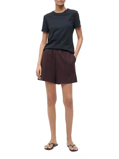 Staud Women's Fletcher Front Pleat Pull-On Shorts - Earth - Size XL | Thumbnail 2 Staud Women's Fletcher Front Pleat Pull-On Shorts - Earth - Size XL | Thumbnail 2