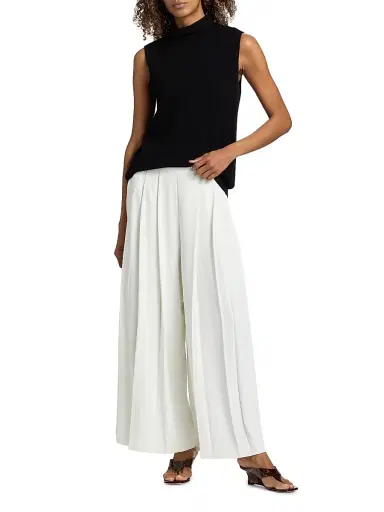 L'Agence Women's Novalynn Pleated Crop Pants | Thumbnail 2