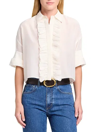TWP Women's Next Ex Ruffle-Trimmed Blouse | Thumbnail 1 TWP Women's Next Ex Ruffle-Trimmed Blouse | Thumbnail 1