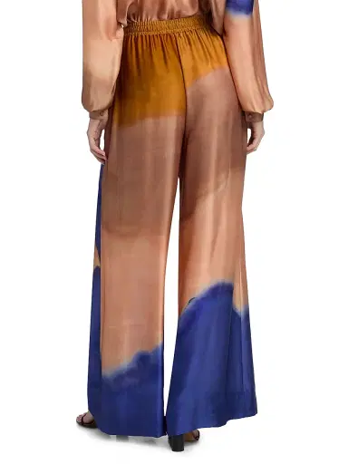 Ulla Johnson Women's Julien Tie-Dye Silk Wide-Leg Pants - Moontide - Size 10 | Thumbnail 5 Ulla Johnson Women's Julien Tie-Dye Silk Wide-Leg Pants - Moontide - Size 10 | Thumbnail 5