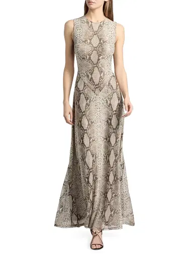 Ronny Kobo Women's Uzina Snake Print Sleeveless Maxi Dress - Snake Print Natural Multi - Size XS | Thumbnail 2 Ronny Kobo Women's Uzina Snake Print Sleeveless Maxi Dress - Snake Print Natural Multi - Size XS | Thumbnail 2