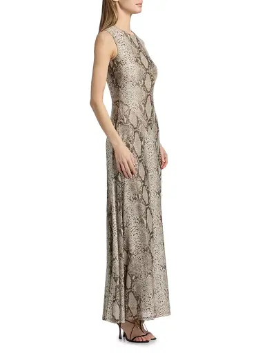 Ronny Kobo Women's Uzina Snake Print Sleeveless Maxi Dress - Snake Print Natural Multi - Size XS | Thumbnail 4 Ronny Kobo Women's Uzina Snake Print Sleeveless Maxi Dress - Snake Print Natural Multi - Size XS | Thumbnail 4
