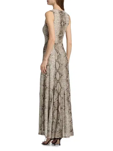 Ronny Kobo Women's Uzina Snake Print Sleeveless Maxi Dress - Snake Print Natural Multi - Size XS | Thumbnail 5 Ronny Kobo Women's Uzina Snake Print Sleeveless Maxi Dress - Snake Print Natural Multi - Size XS | Thumbnail 5