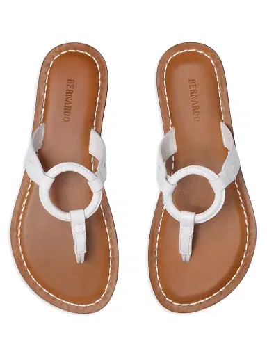 Bernardo Women's Matrix 2 Thong Flat Sandals - White | Thumbnail 5 Bernardo Women's Matrix 2 Thong Flat Sandals - White | Thumbnail 5
